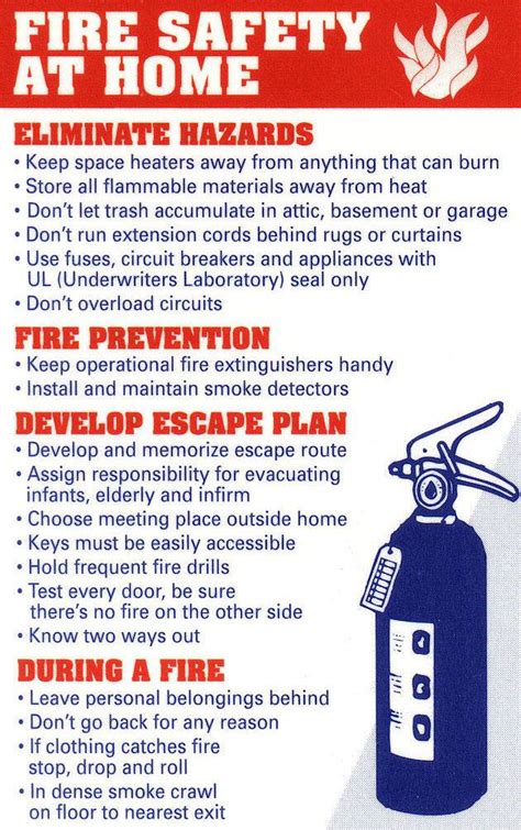 C.F.B. Fire Safety Page | Fire prevention, Fire safety awareness, Fire safety