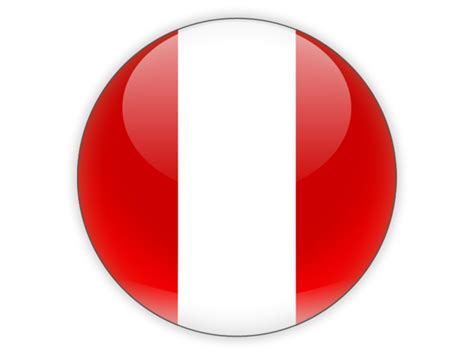 Round icon. Illustration of flag of Peru