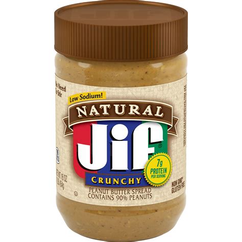 Jif Natural Crunchy Peanut Butter, 16-Ounce - Walmart.com - Walmart.com