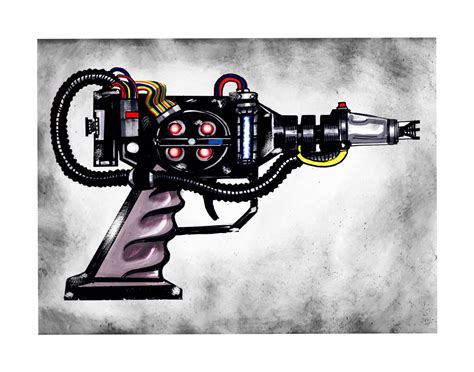 Ghostbusters (Proton Pack) Inspired Ray Gun Illustration 11 x 14" Art-Print by ...