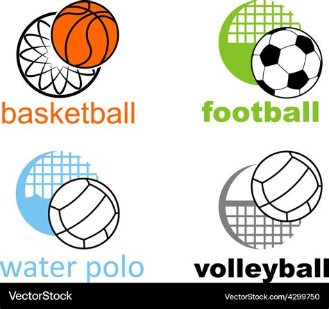 Signs and symbols of sports ball Royalty Free Vector Image