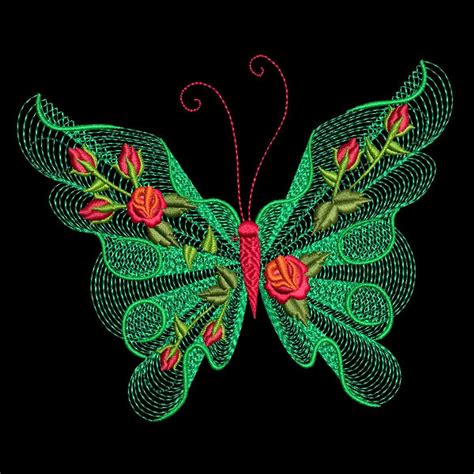 FLUTTERBY LUV 1 6 Inch Size 10 Machine Embroidery Designs - Etsy