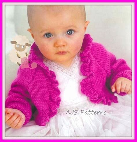 This PDF Knitting Pattern is for a easy to knit Ruffled Bolero that's ...