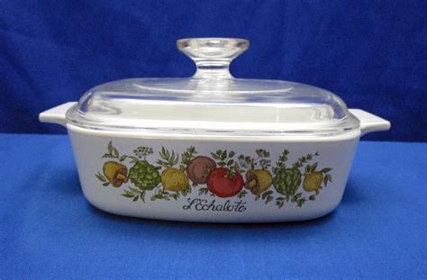 Vintage CorningWare Spice of Life 1 Liter Casserole Dish with Glass ...