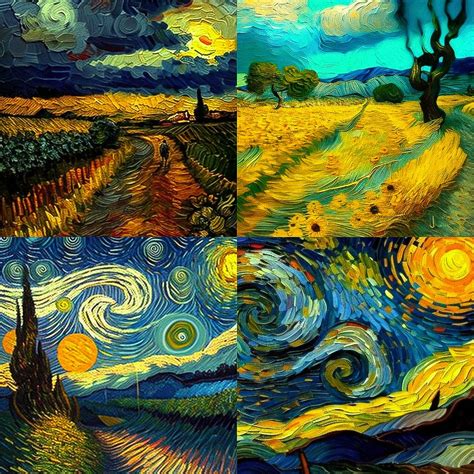 Vincent van Gogh Midjourney style | Andrei Kovalev's Midlibrary 2.0