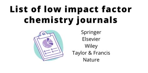 Low impact factor chemistry journals with high acceptance rate - PhDTalks