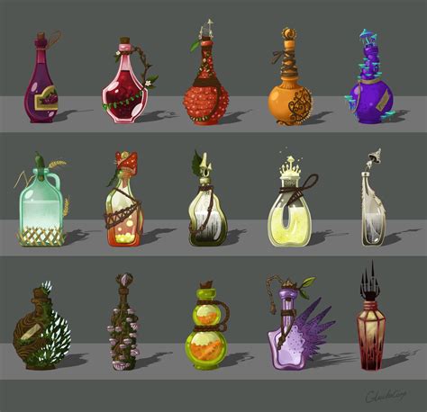 Collection of potions, Yana Pronskaya | Props concept, Prop design ...