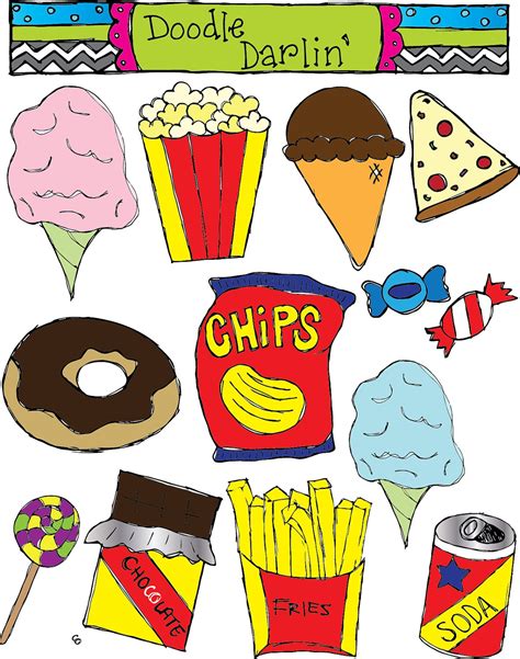 unhealthy food for kids clipart - Clipground