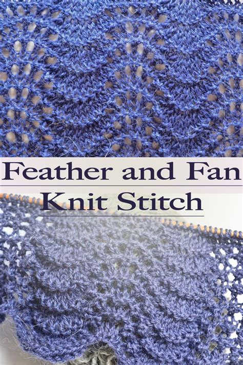 Feather and Fan Knit Stitch | Lace knitting stitches, Lace knitting ...