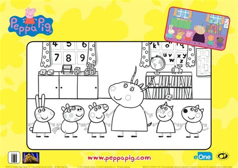 Peppa Pig Classroom Coloring Page - Mama Likes This