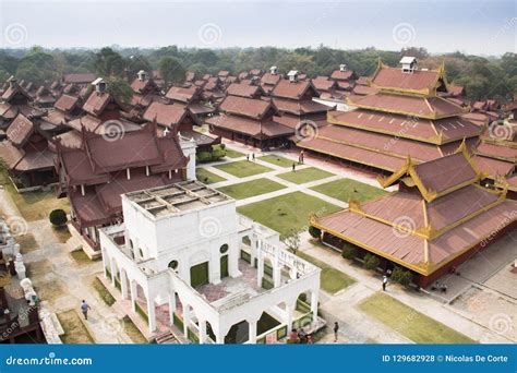 View Over Mandalay Palace in Myanmar Editorial Stock Photo - Image of ...