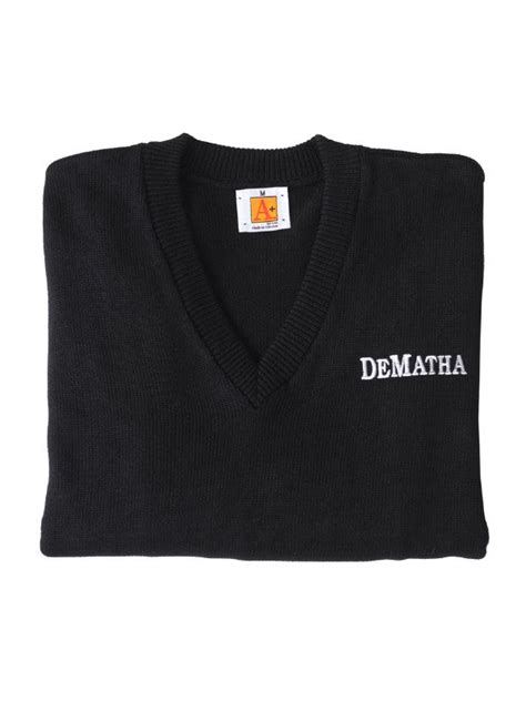 Navy Sweater Vest with Logo – DeMathaUniforms.com