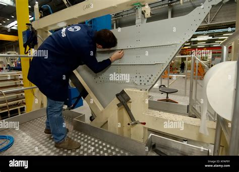 Airbus forward fuselage production in the Meaulte Airbus Factory in France Stock Photo - Alamy