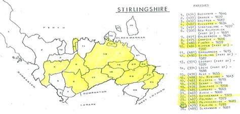 SCOTLAND MAP: Stirling Parishes | Gillespie Family History Library | normagillespie.ca