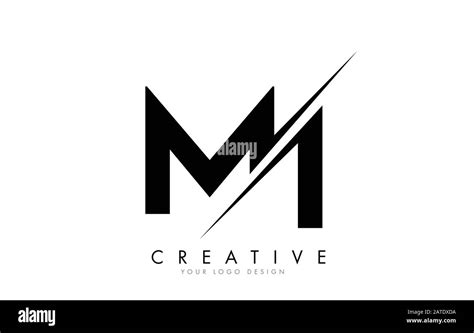 MI M I Letter Logo Design with a Creative Cut. Creative logo design ...