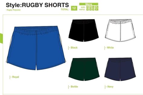 Rugby Shorts with Customizable Printing