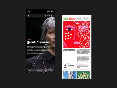 Quanta Magazine — main page by Vadym Yarmak on Dribbble