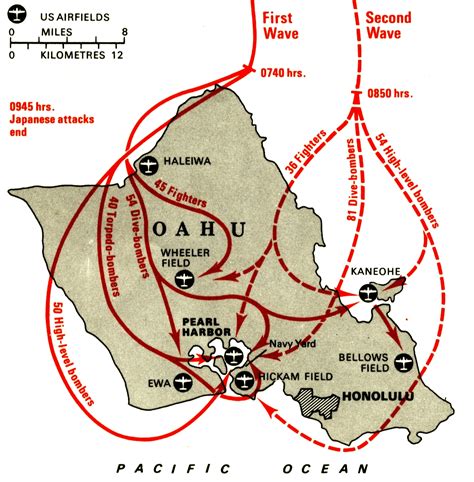 Japanese Attack Pearl Harbor, Dec. 7, 1941