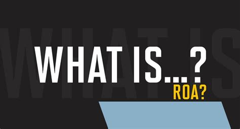 What is Return on Assets (ROA)? | ROA Explained