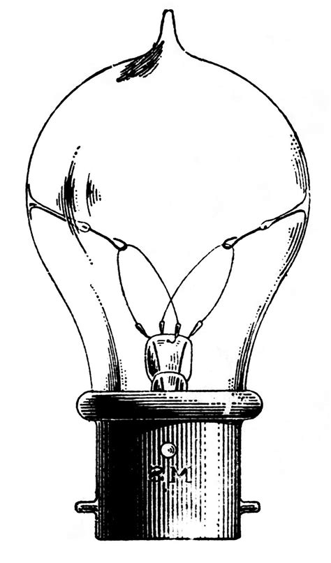 Thomas Edison Light Bulb Drawing at PaintingValley.com | Explore collection of Thomas Edison ...