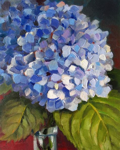 Nel's Everyday Painting: Blue Hydrangea - SOLD