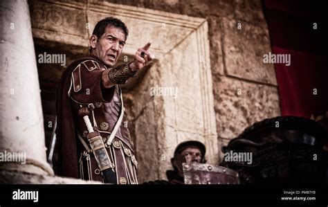 Pontius Pilate (Greg Hicks) makes an accusation. "Son Of God" (2014 Stock Photo - Alamy