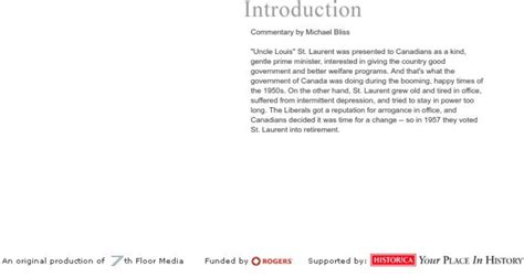 Historica's Prime Ministers of Canada: Louis St. Laurent Interactive for 9th - 10th Grade ...