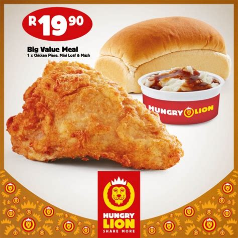 Hungry Lion's new Big Value Meal only R19.90 : @HungryLionSA