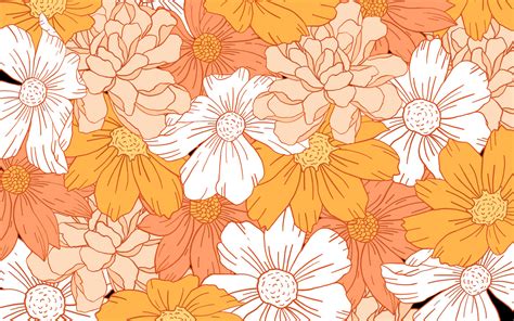 Download Pastel Orange Flower Aesthetic Wallpaper | Wallpapers.com