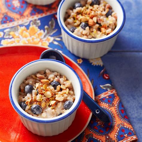 Farro, Almond & Blueberry Breakfast Cereal | Recipe | Breakfast cereal ...