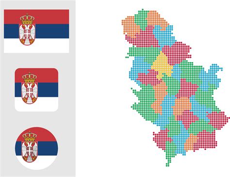 Serbia map. and flag. flat icon symbol vector illustration 10748576 ...