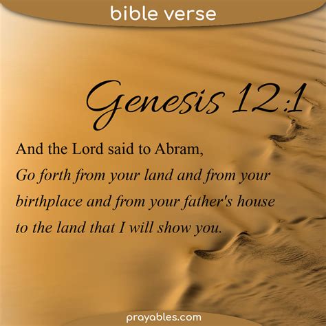 Bible: Genesis 12:1 - Prayables