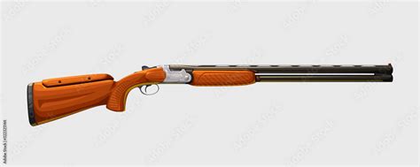 realistic classic shotgun side view Stock Vector | Adobe Stock