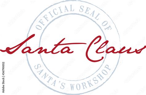 Santa Claus Seal Stock Vector | Adobe Stock