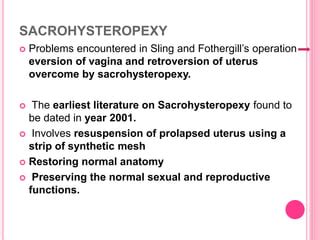 Sacrohysteropexy | PPT