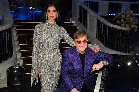 Elton John duets with Dua Lipa at Oscars 2021 viewing party