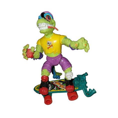 1990 TMNT Mondo Gecko Action Figure With Skateboard - Etsy