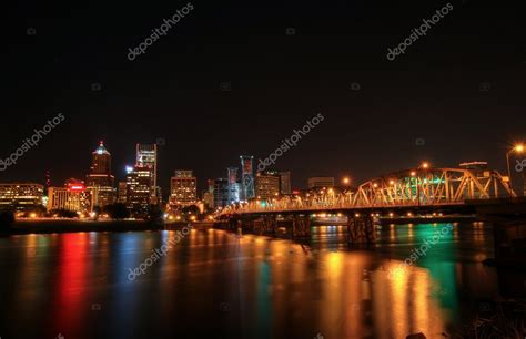 Portland Downtown Skyline at Night — Stock Photo © davidgn #1848554