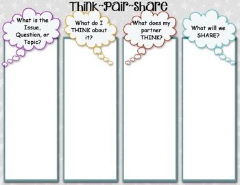 Think, Pair, Share Chart by Miscellaneous by Misty | TpT