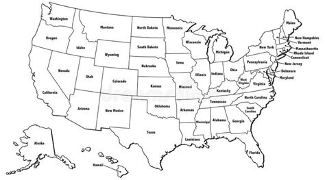 Map Of United States Outline