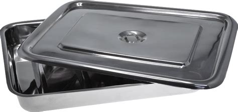 Instrument Tray Stainless Steel with Lid 375mm | Wiltronics