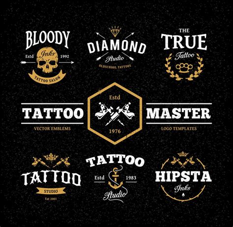 Tattoo Studio Emblems 284257 Vector Art at Vecteezy