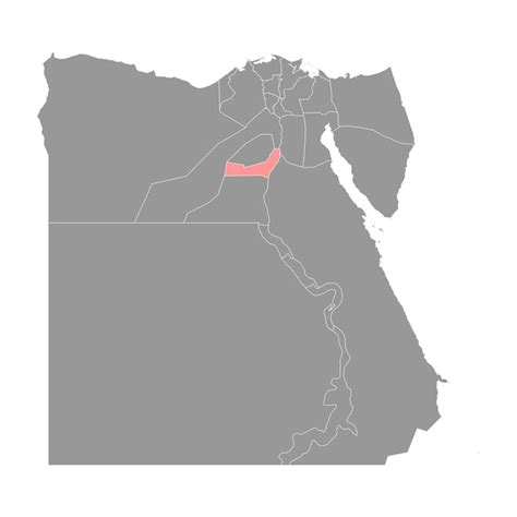 Premium Vector | Beni suef governorate map administrative division of ...