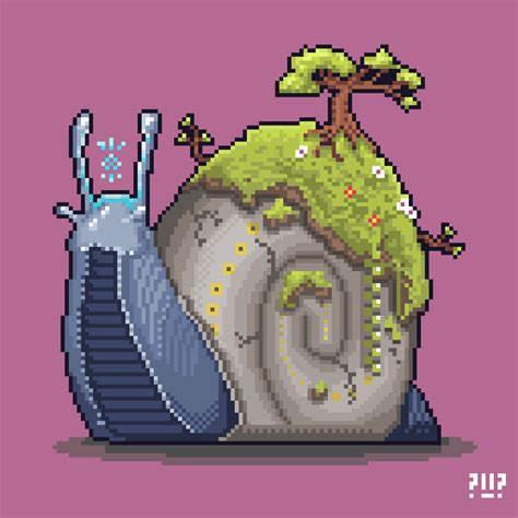 [OC] Snail Concept 128x128 : r/PixelArt