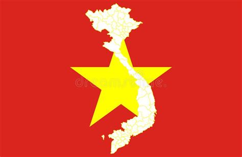 Map and flag of Vietnam stock illustration. Illustration of banner ...