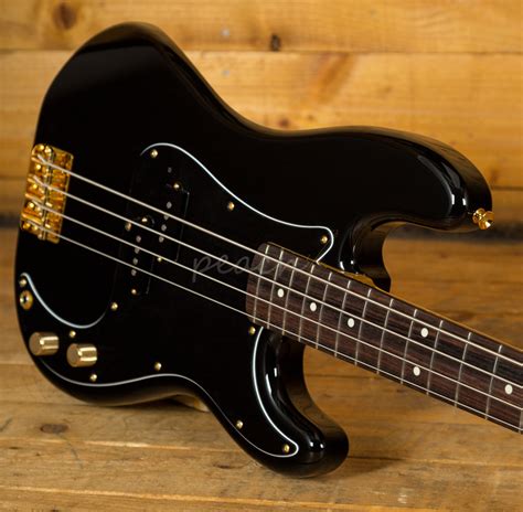 Fender FSR MIJ Precision Bass RW Midnight Black - Peach Guitars