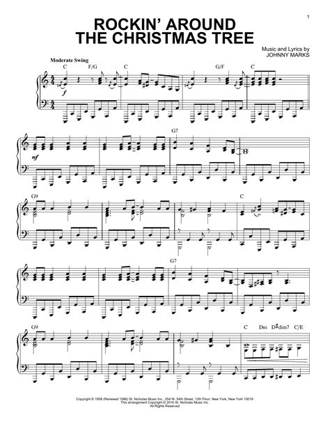 Johnny Marks "Rockin' Around The Christmas Tree [Jazz version] (arr. Brent Edstrom)" Sheet Music ...