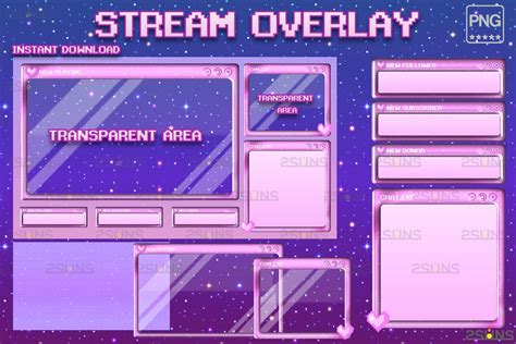Kawaii twitch overlay package by 2SUNS1 on DeviantArt