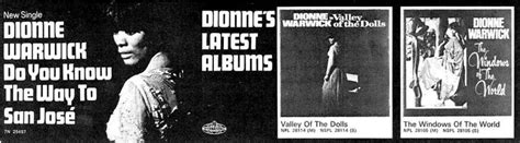 1960s music magazines have the best ads for the artists : Dionne ...