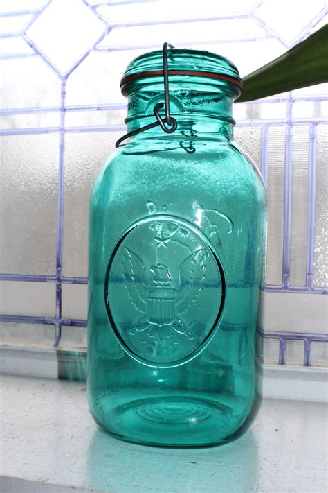 Blue Ball Jar Half Gallon Ball Ideal Bicentennial 1976 Commemorative